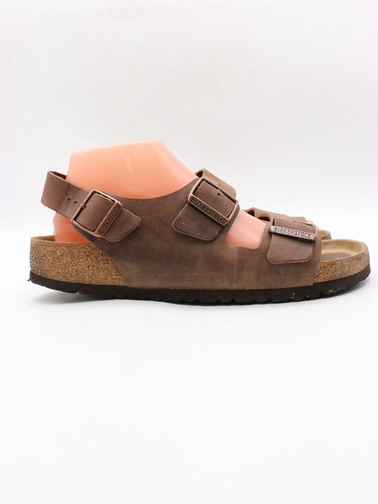 Birkenstock Milano Women\'s 11 Men\'s 9 Birko-Flor Slingback Sandals Brown Leather main image 6